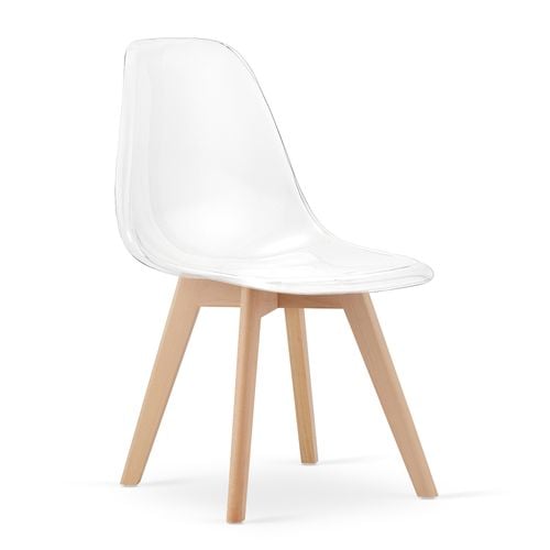 Krzesło KITO przezroczyste / nogi naturalne x 2 na Arena.pl
