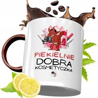 Kubek Bordowy Dla Kosmetyczki Na Urodziny Prezent Z Nadrukiem Ze Zdjęciem