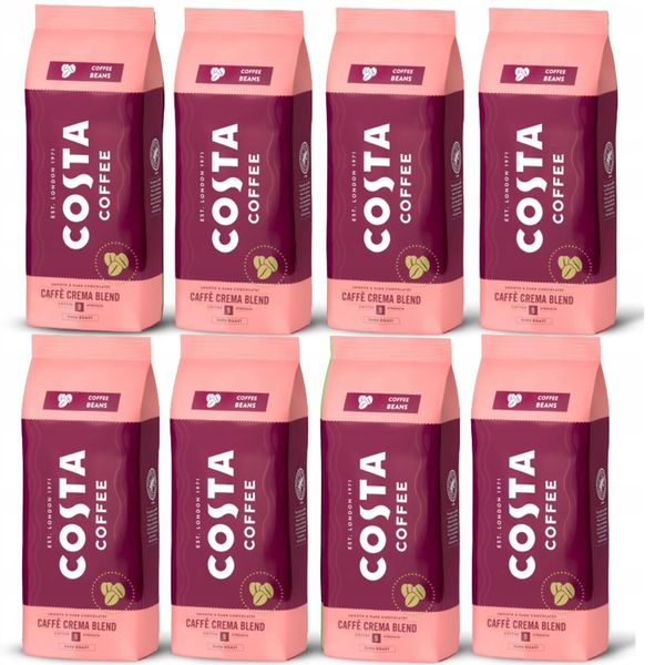 Costa Kawa Caffe Crema Blend Dark Ziarnista 8x1kg zdjęcie 1