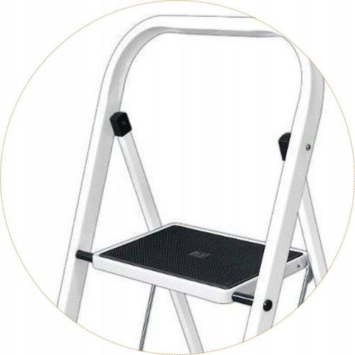 DRABINA SKŁADANA BIAŁA WĄSKA 3STOPNIOWA 150kg ATEST CERTYFIKAT EU ePlatinum na Arena.pl