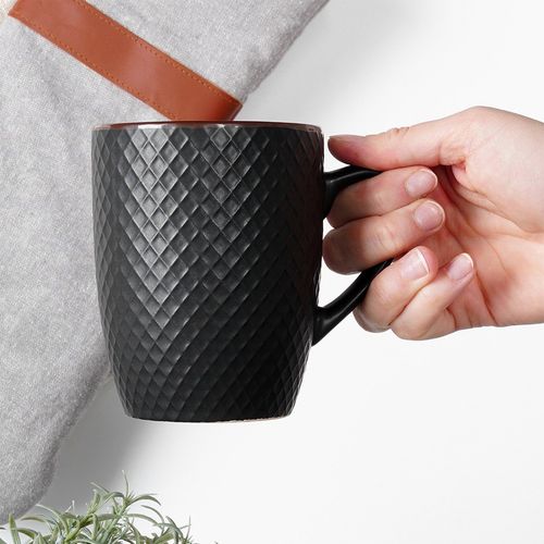 4x Kubki Czarne do Picia Kawy Herbaty Ziół Zestaw Kubków Kubek na Prezent na Arena.pl