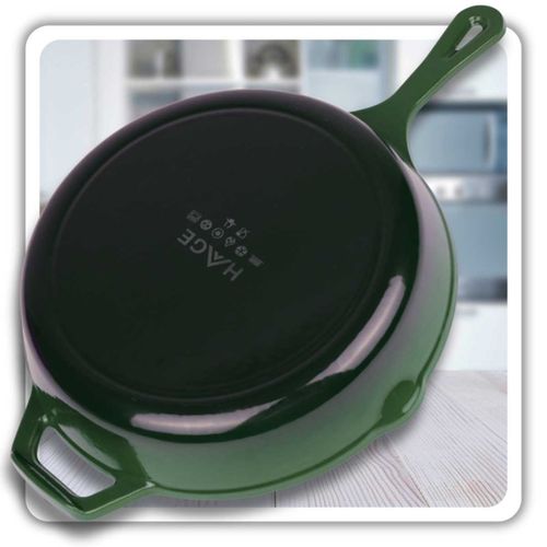 emaliowana patelnia żeliwna 26cm hage zielona na Arena.pl