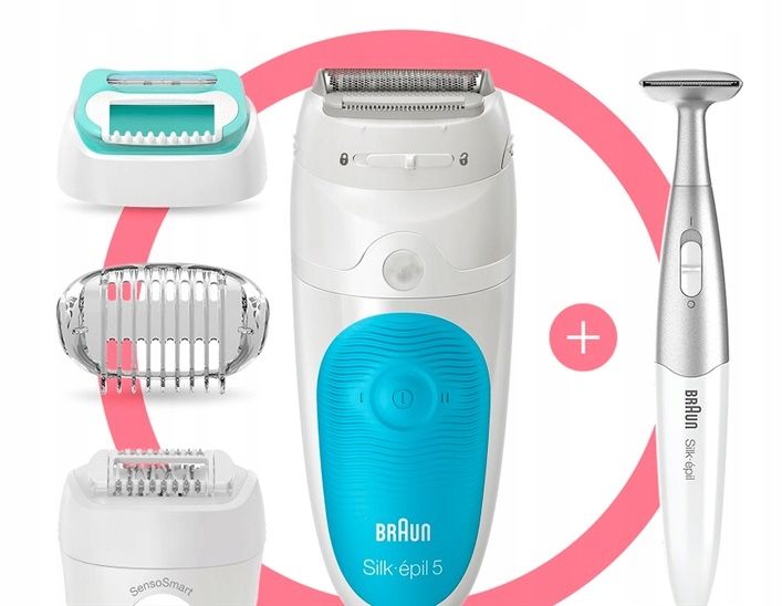 Depilator Damski Braun Silk-épil 5 5-810 na mokro na sucho GOLARKA TRYMER zdjęcie 5