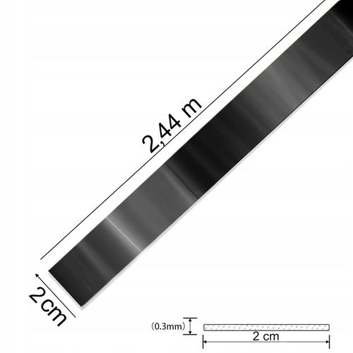 Listwa Dekoracyjna SAMOPRZYLEPNA Czarna POŁYSK Taśma Ozdobna 2cm x na Arena.pl