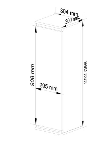 Witryna - Szafka wisząca W 30 cm CLP Biała na Arena.pl