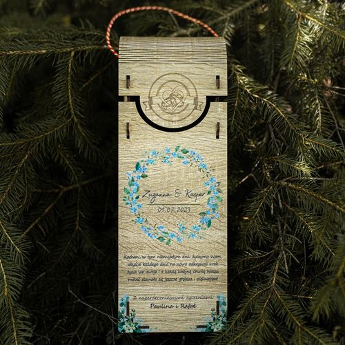 Pudełko na Wino z Nadrukiem Prezent Ślub Wesele na Arena.pl