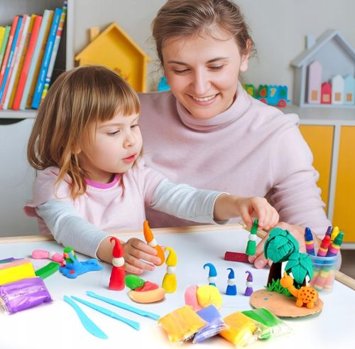 CIASTOLINA GLINA POLIMEROWA x96 PLASTELINA SENSO MASA PLAST. + AKCESORIA na Arena.pl