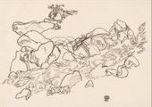 Mountain Stream, Egon Schiele - plakat 30x20 cm