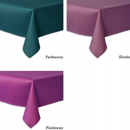 PLAMOODPORNY obrus KOŁO ŚR. 140 CM SOLID OKRĄGŁY na Arena.pl