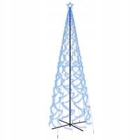 Choinka stożkowa, 1400 niebieskich diod LED, 160x