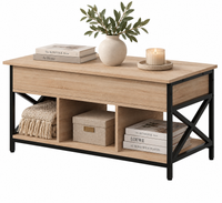 Stolik kawowy 100 cm z podnoszonym blatem schowkiem loft ława do salonu