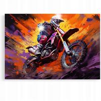 Obraz 90x60 samochody motor cross aprilla kawasaki enduro abstrakcja art