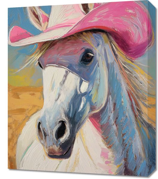 Obraz 50x60cm Różowy Kapelusz zdjęcie 1