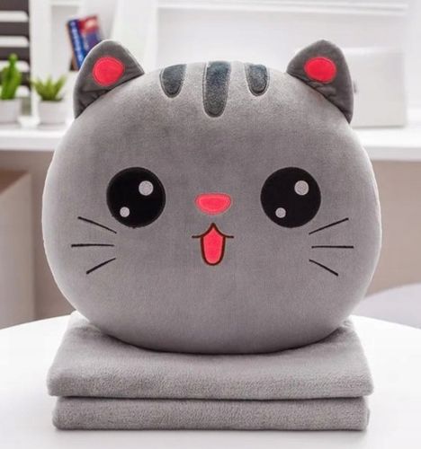 MASKOTKA PODUSZKA KOC OGRZEWACZ DO RĄK KOT PODUSZKA Z KOCEM 4w1 na Arena.pl