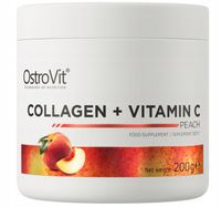 OstroVit Collagen + Vitamin C 200g Brzoskwinia Kolagen Witamina C Stawy