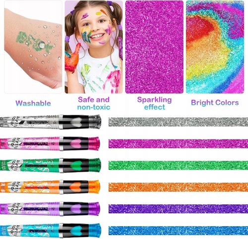 Tatuaże brokatowe SZABLONY 373 SZT KATALOG DLA DZIECI I DOROSŁYCH na Arena.pl