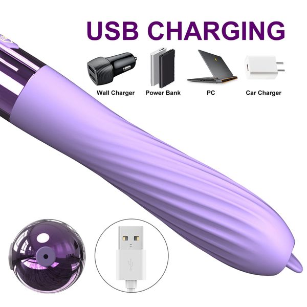 Wibrator-Silicone Vibrator USB, 10 vibration modes, Heating zdjęcie 7