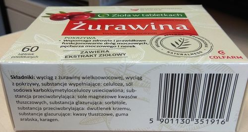 COLFARM ŻURAWINA 60TABLETEK na Arena.pl