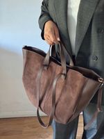 Torebka Gallantry Paris torba shopper zamsz eco zamszowa brąz czekoladowa