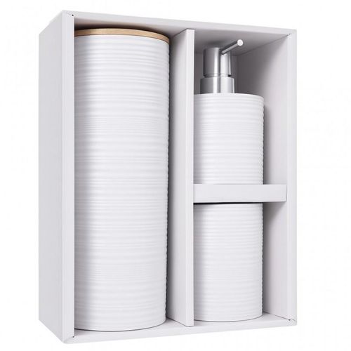 Komplet akcesoriów łazienkowych biały Szczotka do WC Dozownik i Kubek na Arena.pl