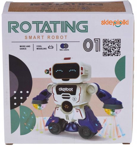 Interaktywny robot tańczący z muzyką i światłami LED zabawka interaktywna na Arena.pl