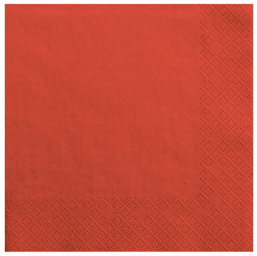 Serwetki trójwarstwowe, czerwony, 33x33cm zdjęcie 1