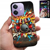 ETUI DO OPPO A40 / A40M - ROCK PERKUSJA BĘBNY ROCK & ROLL + FOLIA