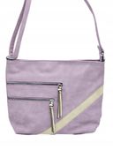 Paola Bags - torebka worek kieszonki na zamek fioletowo-beżowy 5578-124