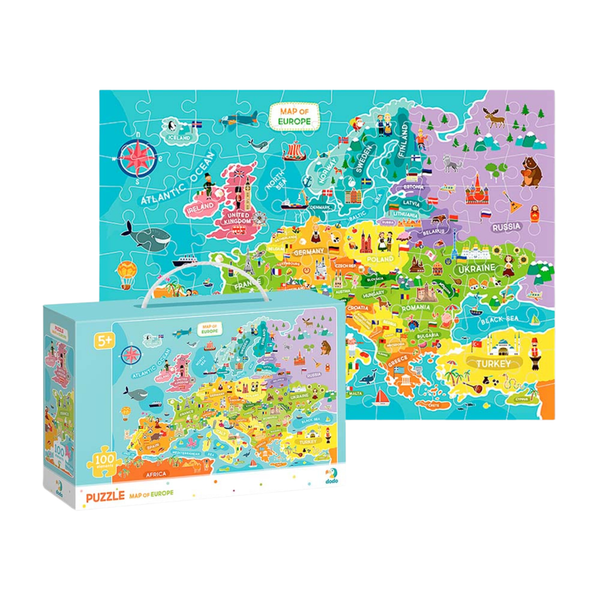 Puzzle Dodo Toys Puzzle Mapa Europy 100 Elementów Puzzle Dla Dzieci 300124 zdjęcie 6