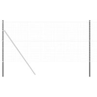 Słupki ogrodzeniowe 2 pcs Szary 160 cm Stal Malowana Proszkowo