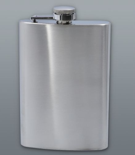 Elegancka Piersiówka Stalowa 270ml w Srebrnym Wykończeniu na Arena.pl