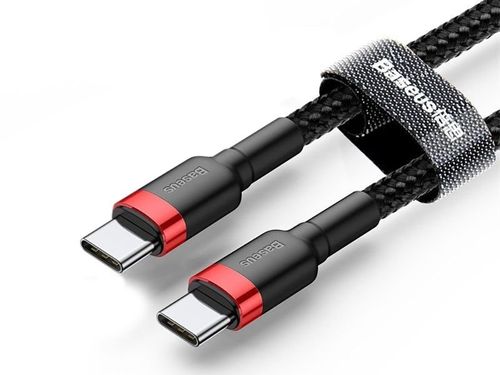 Baseus Kabel Cafule 2x USB-C QC 3A 1m PD red black na Arena.pl