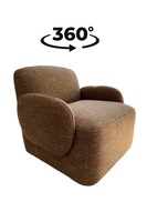 STYLOWY FOTEL OBROTOWY CROCUS W KOLORZE KARMELU