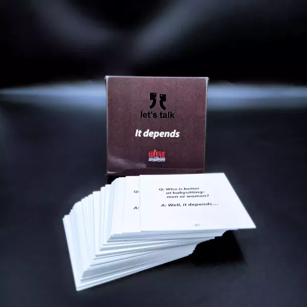 Karty konwersacyjne mini . It depends zdjęcie 1