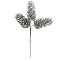 SZYSZKI SZYSZKA OZDOBA NA PIKU 3szt SREBRNE NA CHOINKĘ DO STROIKA BROKATOWE