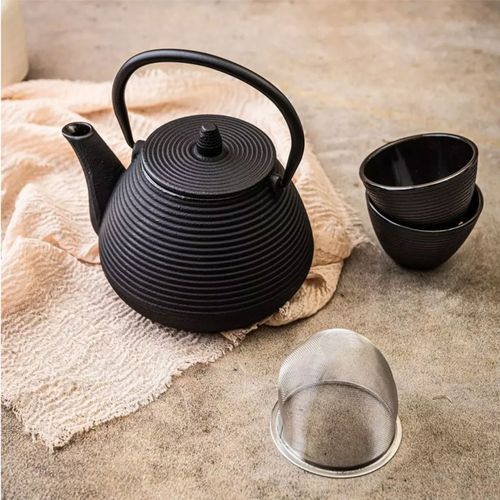 zaparzacz żeliwny dzbanek 1l z filtrem i filiżankami kinghoff kh-1846 na Arena.pl