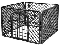 Zagroda czarna dla psa 90x90x60 cm składana kojec