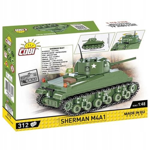 Klocki COBI-2715 HC WWII SHERMAN M4A1 312 KL. na Arena.pl