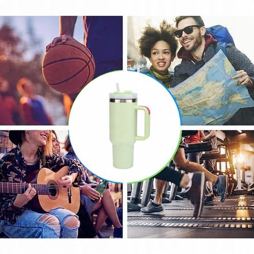 KUBEK TERMICZNY do kawy herbaty TERMOS szczelny ze słomką KAMILLE 1200ml na Arena.pl