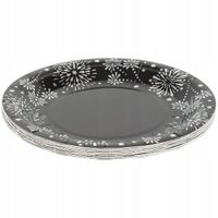 Papierowe talerzyki sylwestrowe 15 sztuk 18cm talerzyki jednorazowe