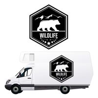 NAKLEJKA NA SAMOCHÓD TERENOWY dekoracyjna wodoodporna wildlife KAMPER 70 cm