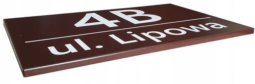 Tabliczka Adresowa BRĄZ MAT Duża - METALOWA - UV na Arena.pl