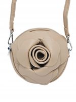 Erick Style - torebka listonoszka kwiatek 3D ciemny beżowy H1232