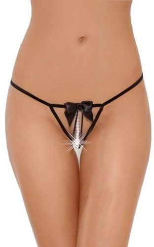 Czarne stringi damskie otwarte SoftLine 2356 S-L (uniwersalny) na Arena.pl