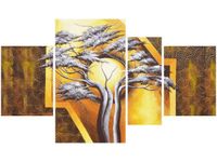 120CM 70 OBRAZ 4 ELEM DRZEWO NOCĄ ŚCIENNY