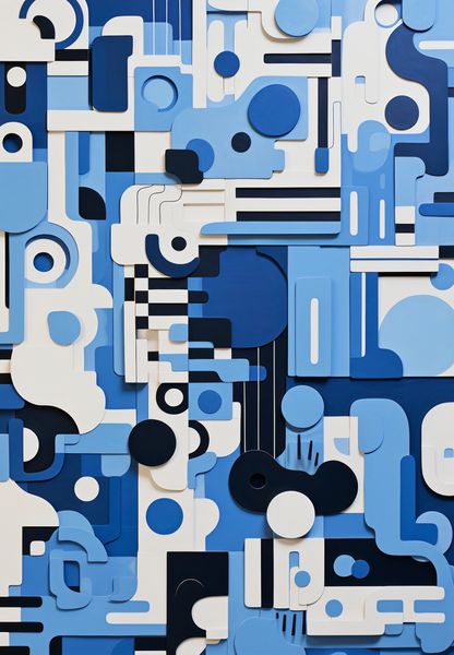 Plakat 68x98cm Niebieski Labirynt zdjęcie 1