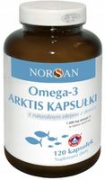 NORSAN Omega-3 Arktis Kapsułki TRAN OLEJ RYBI Z DORSZA ODPORNOŚĆ 120 kaps.