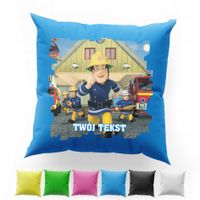 POSZEWKA Z NADRUKIEM BAWEŁNIANA 40x40CM - STRAŻAK SAM POŻAR BAJKA OGIEŃ