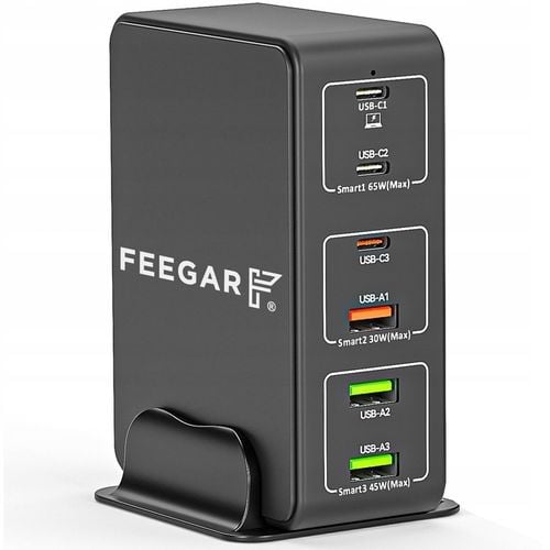 Ładowarka sieciowa Feegar Tower PRO 140W 6x USB Typ C na Arena.pl