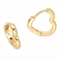 KOLCZYKI ZŁOTE SERCA STAL CHIRURGICZNA 316l PREZENT